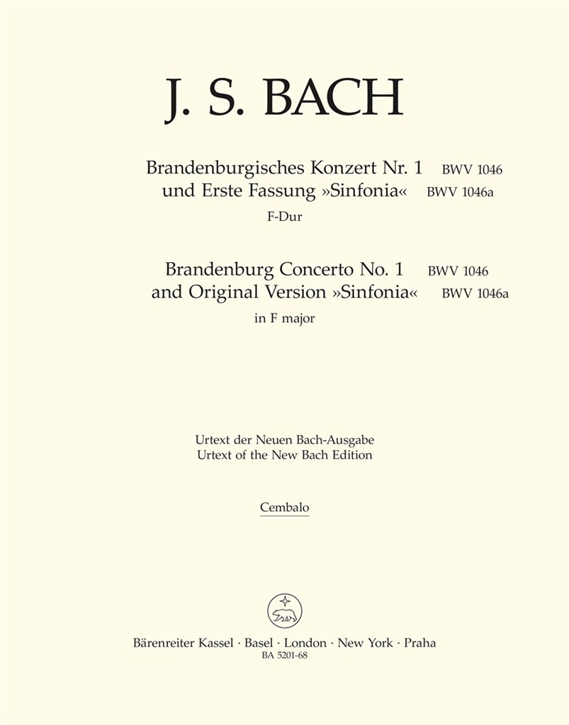 Brandenburg Concerto No. 1 & Org. Version Sinfonia